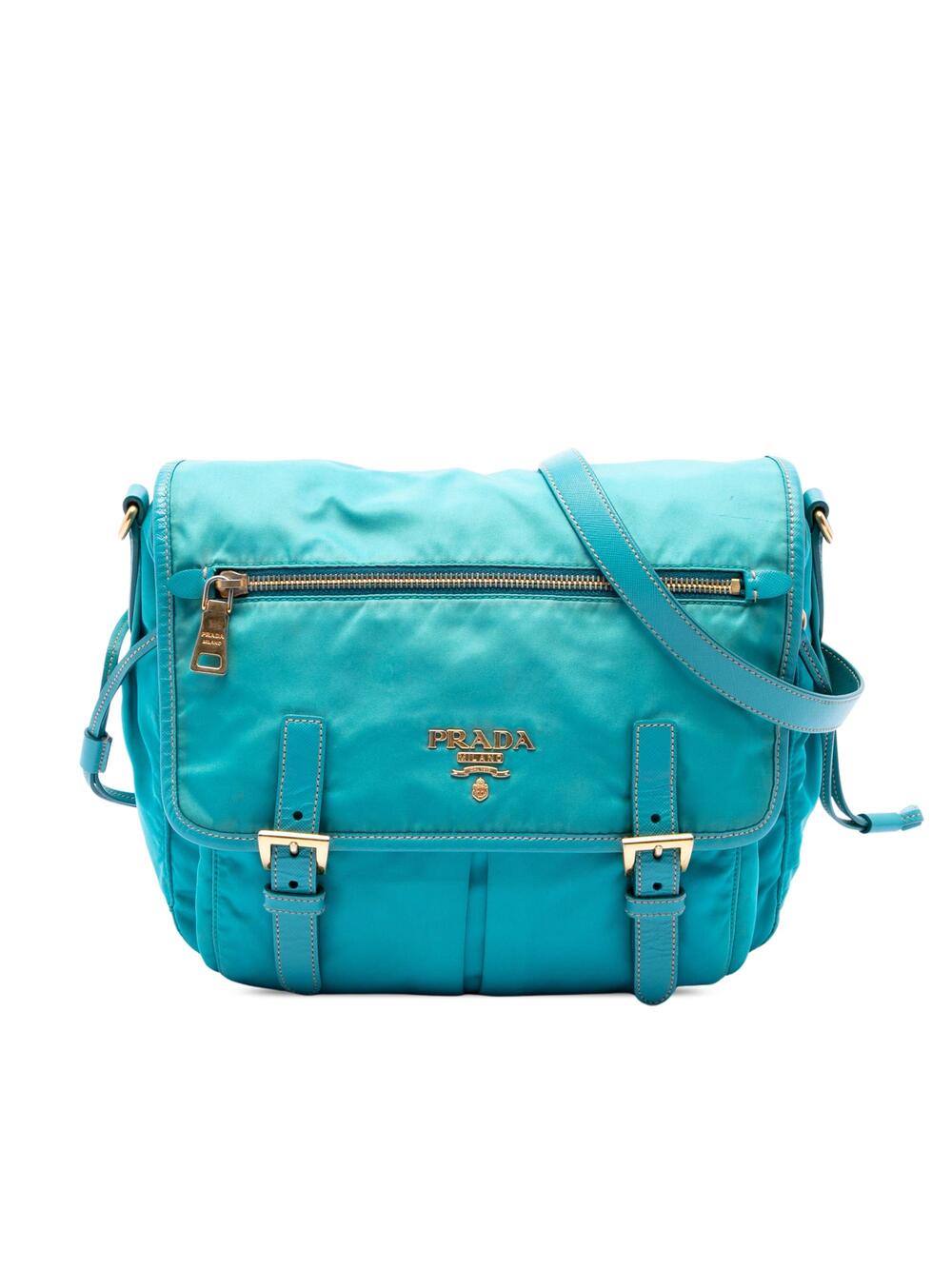 Prada Zip Buckle Messenger Bag Tessuto #376024P67B